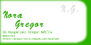 nora gregor business card